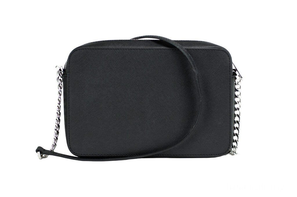 Schwarze Umhängetasche aus Leder mit verstellbarem Riemen von Michael Kors