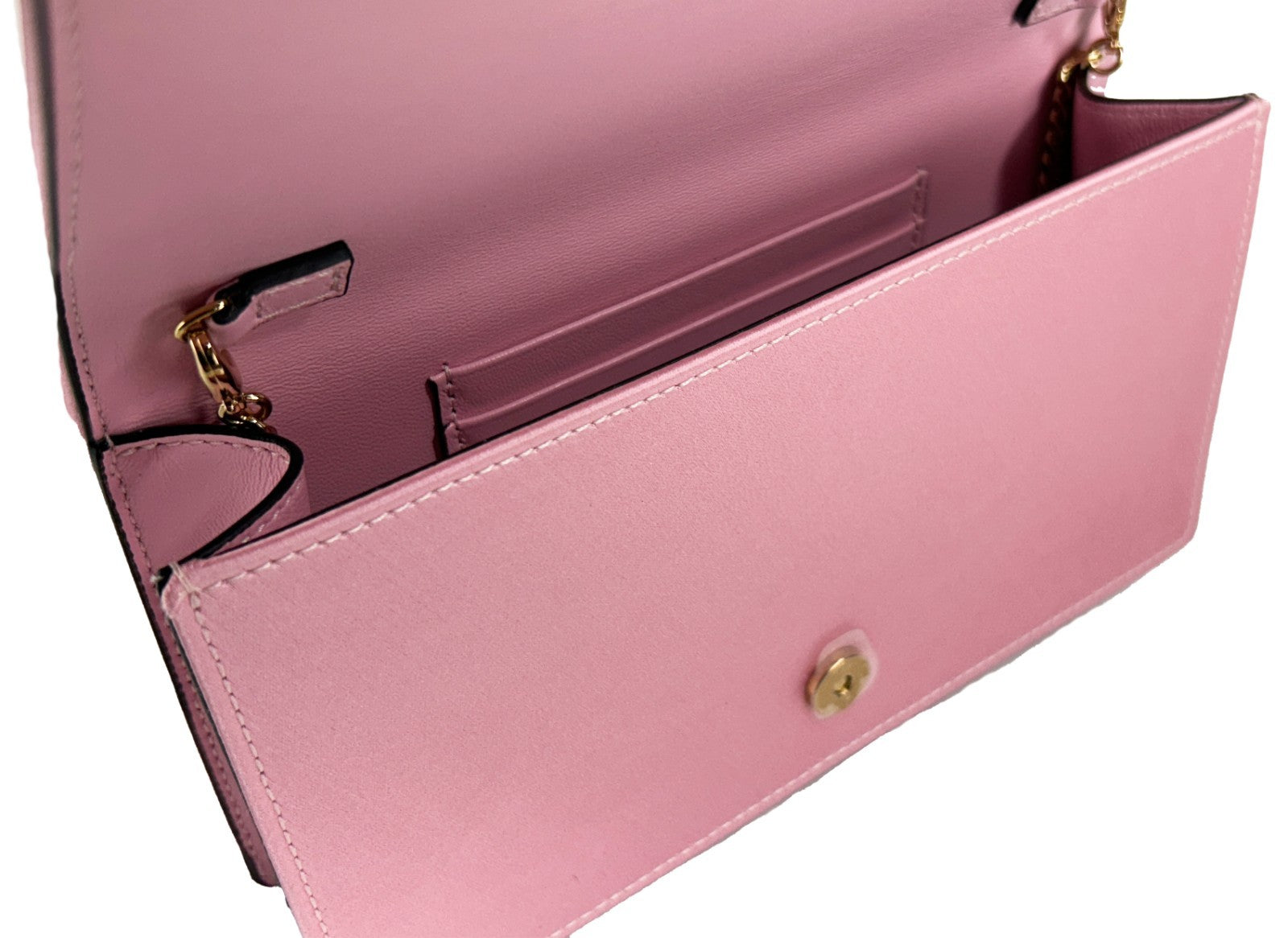 Pink Satin Mini Crossbody Bag with Crystal Medusa by Versace