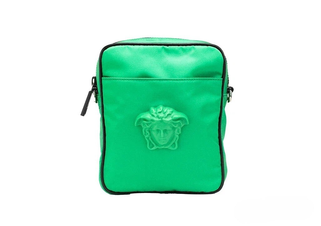 Leuchtend grüne Versace Crossbody-Tasche aus Synthetik mit Medusa-Motiv