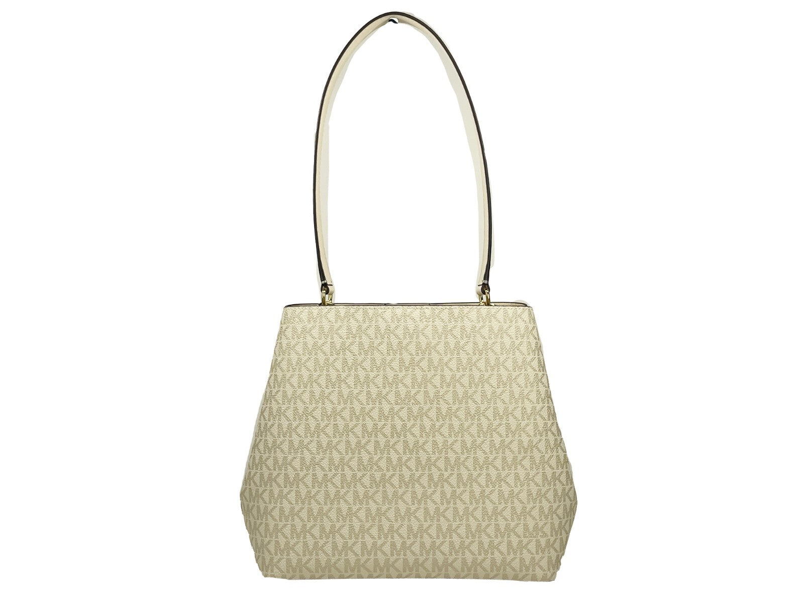 Pale Gold Leather Michael Kors Medium Pratt Bucket Bag