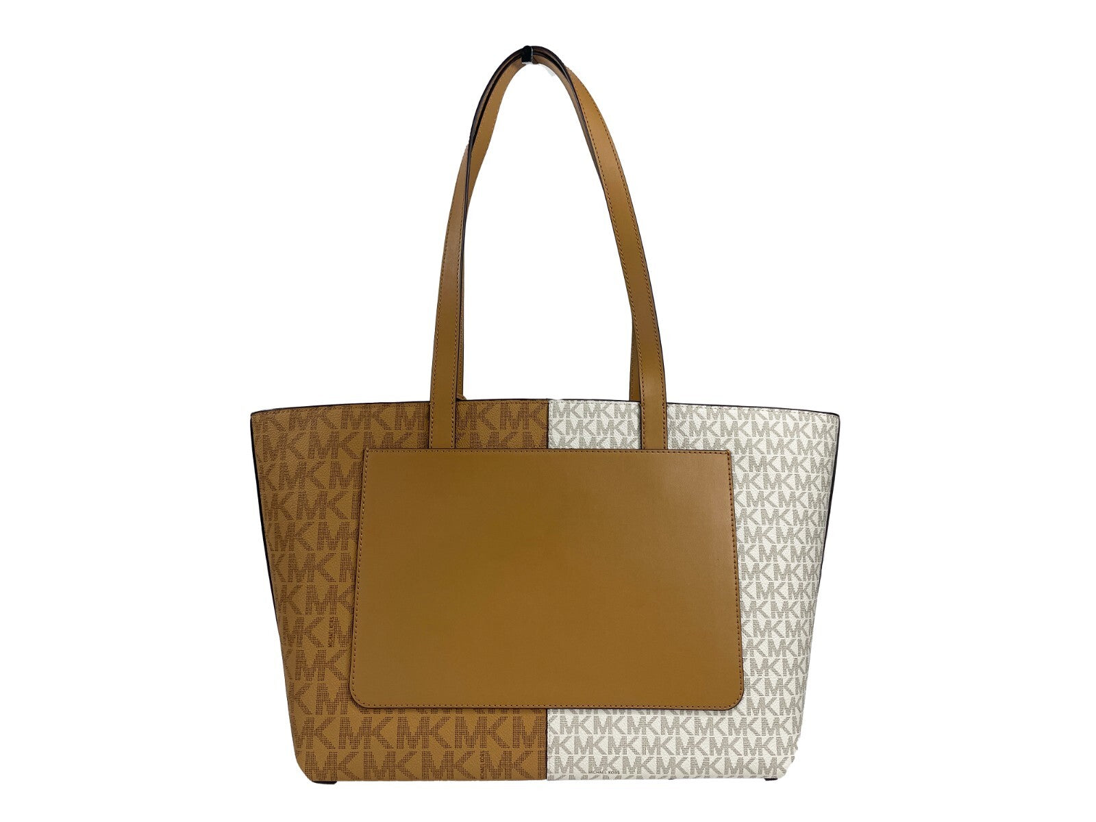 Deer Multi Leather Medium Zip Top Tote Bag by Michael Kors