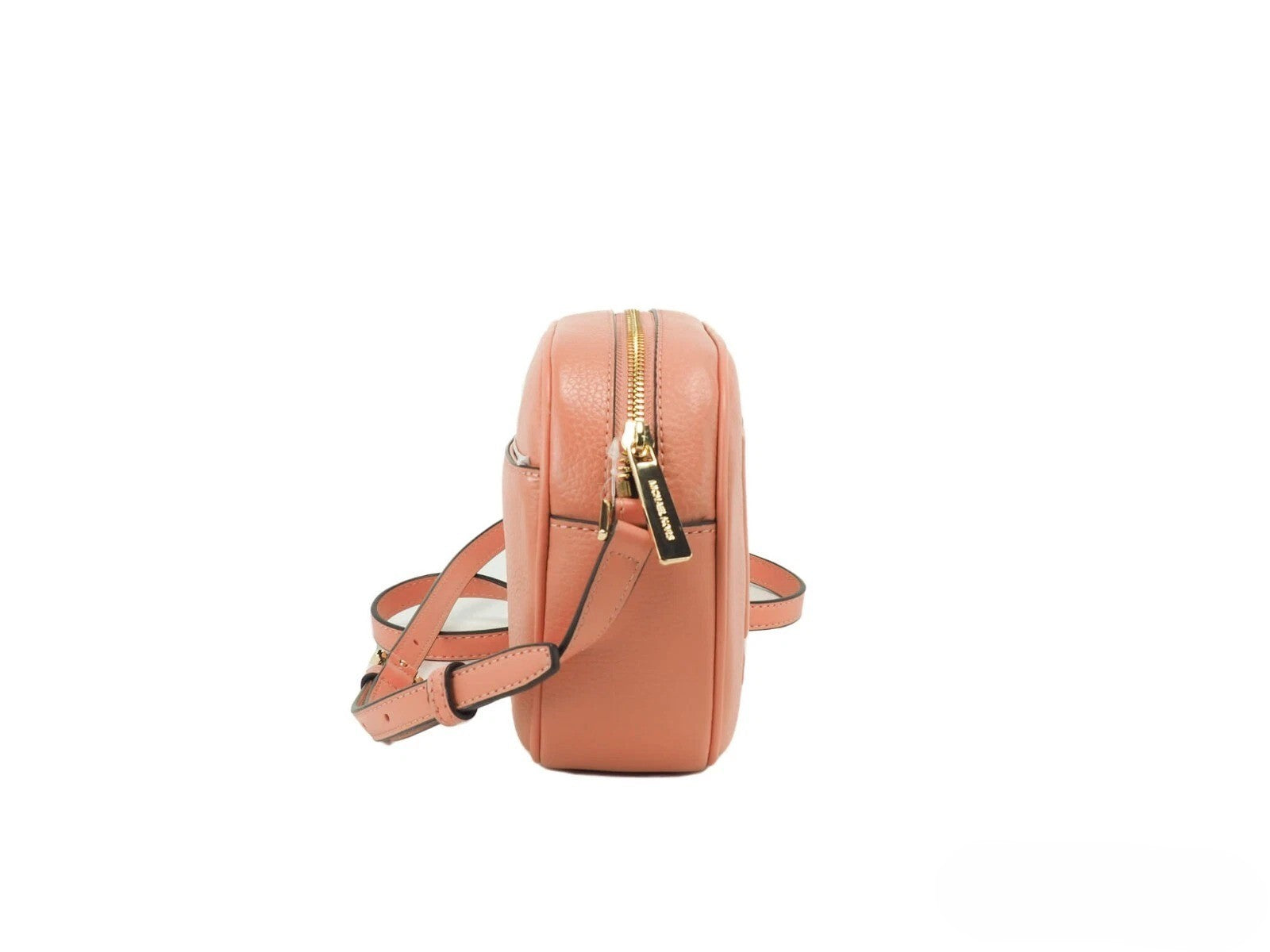 Sherbert Leather Oval Camera Crossbody Bag by Michael Kors