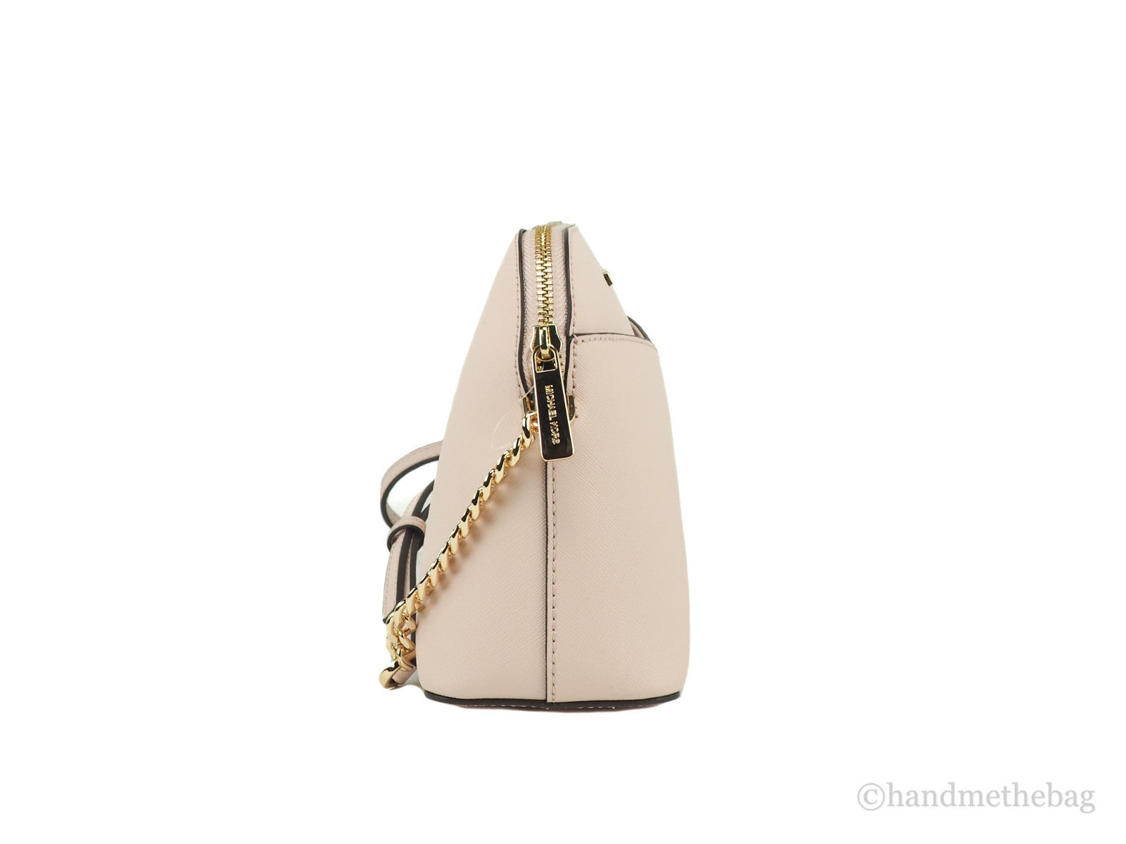 Pink Leather Dome Crossbody Bag by Michael Kors