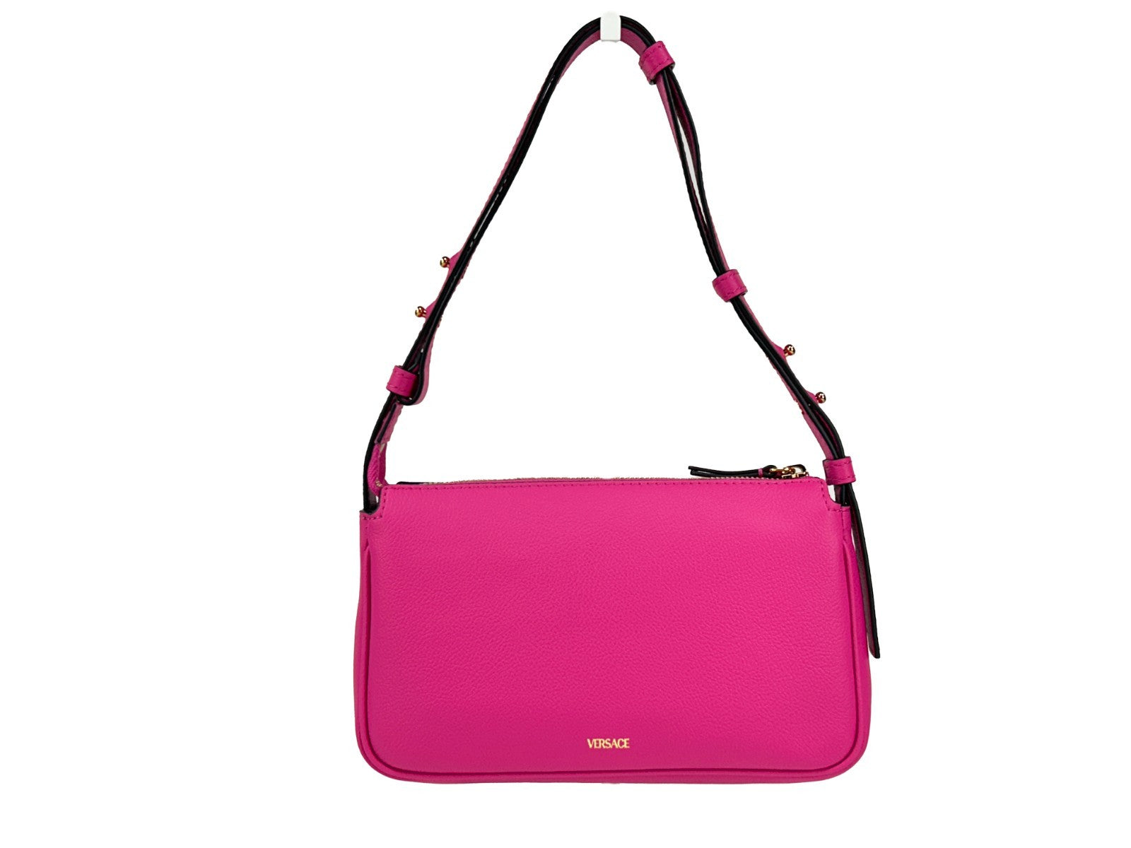 Leder Versace La Medusa Schultertasche mit Logo