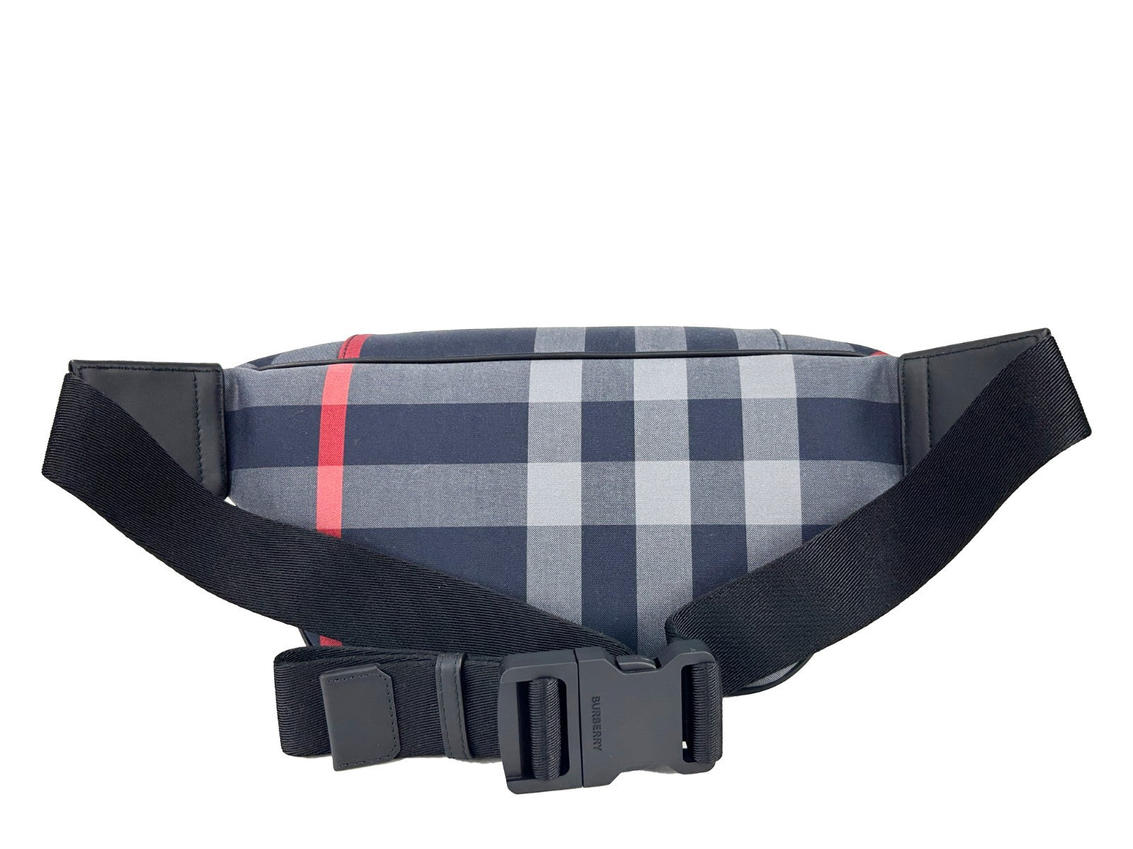 Burberry Check Synthetic Sonny Belt Bag with Silver Hardware