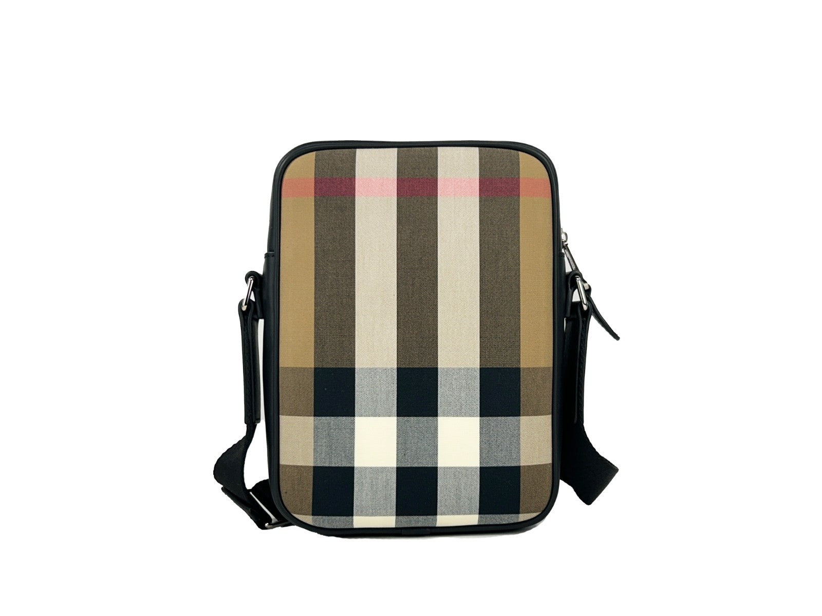 Burberry Check Leather Trim Crossbody Bag