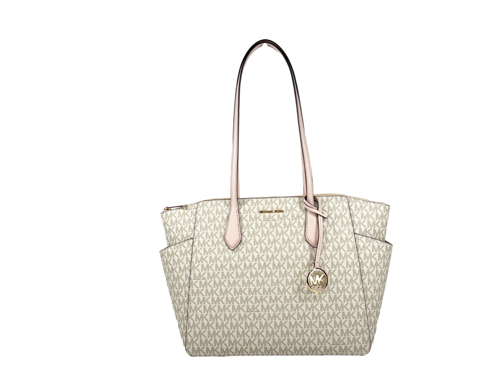 Vanilla Leather Michael Kors Marilyn Medium Tote Bag
