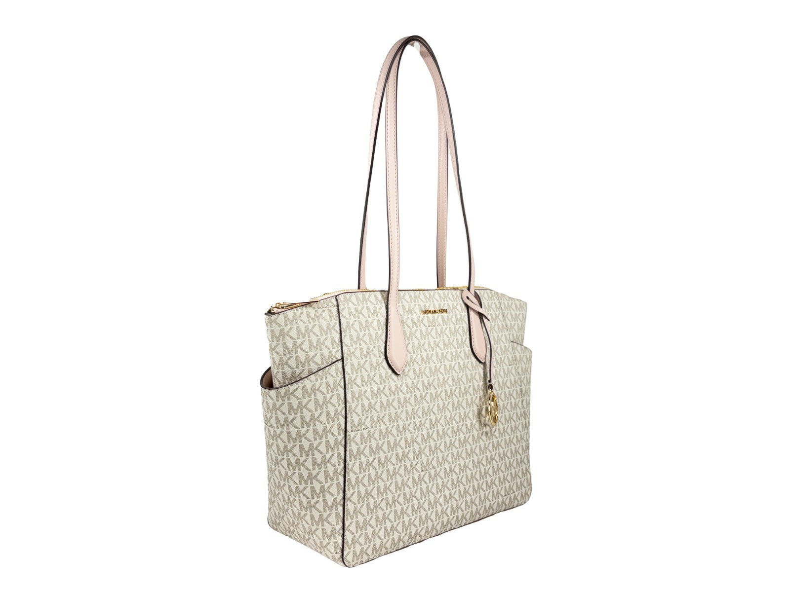 Vanilla Leather Michael Kors Marilyn Medium Tote Bag