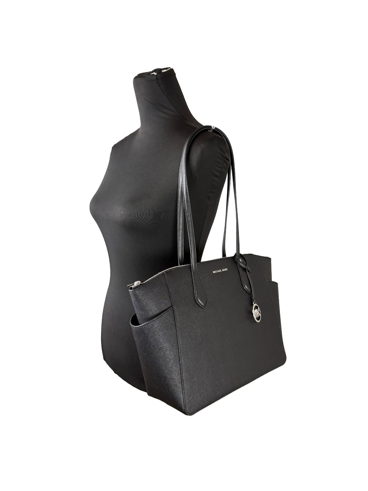 Black Michael Kors Marilyn Medium Leather Tote Bag