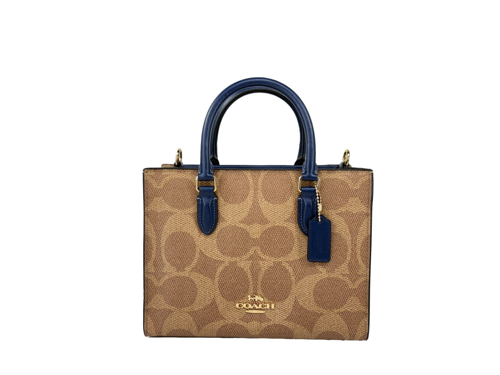 Coach Leather Maggie Small Signature Crossbody Tote Bag