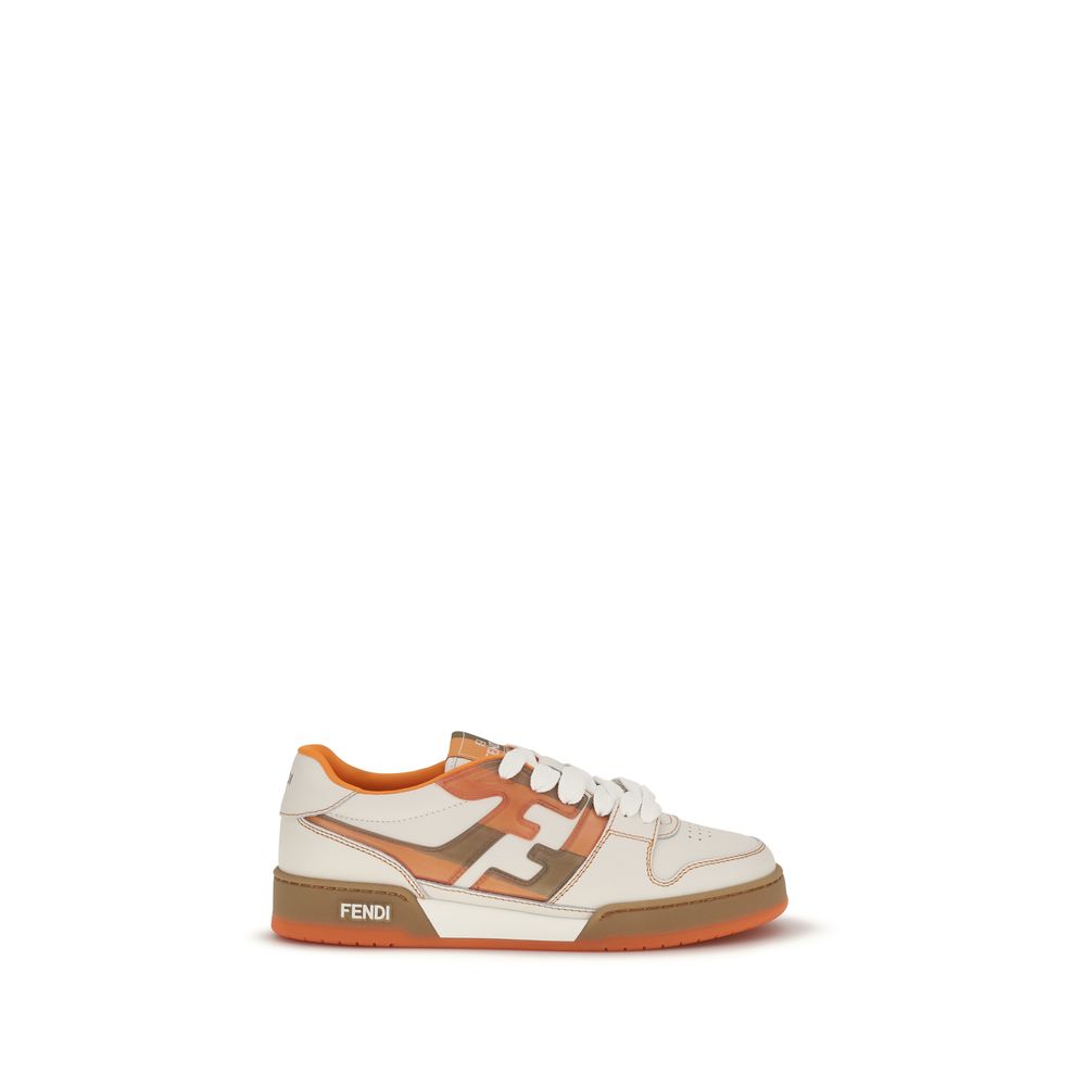 Multicolor Leather Sneakers with Suede Details