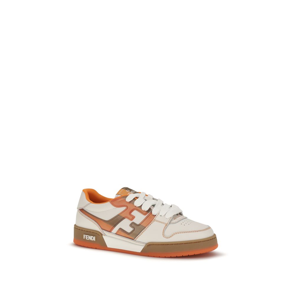 Multicolor Leather Sneakers with Suede Details
