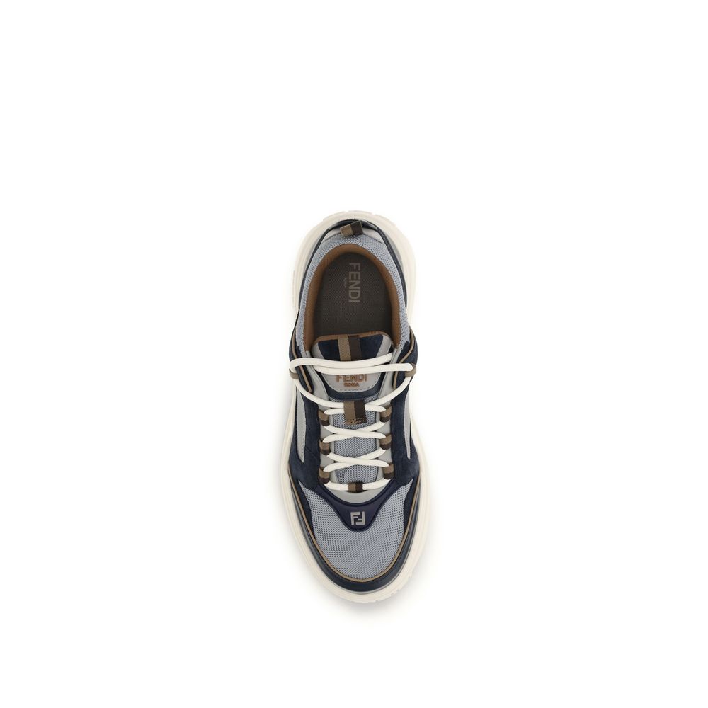 Multicolor Leather Sneakers with FF Motif by Fendi