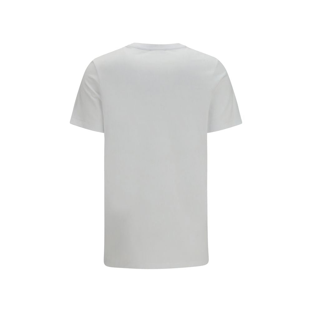 White Cotton T-Shirt with Logo by Balmain