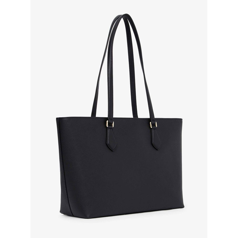 Schwarze Handtasche aus Kunstfaser-Canvas Sheila von Michael Kors