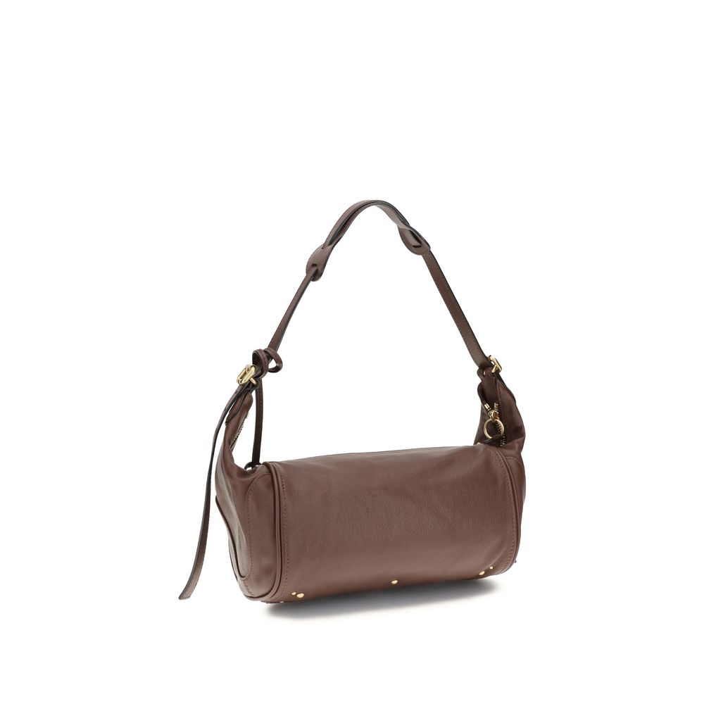 Brown Leather Paddington Shoulder Bag with Padlock