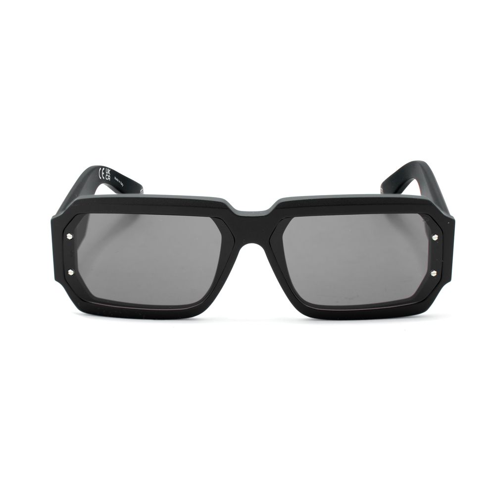 Schwarze Kunststoffsunglasses mit entspiegelten grauen Gläsern