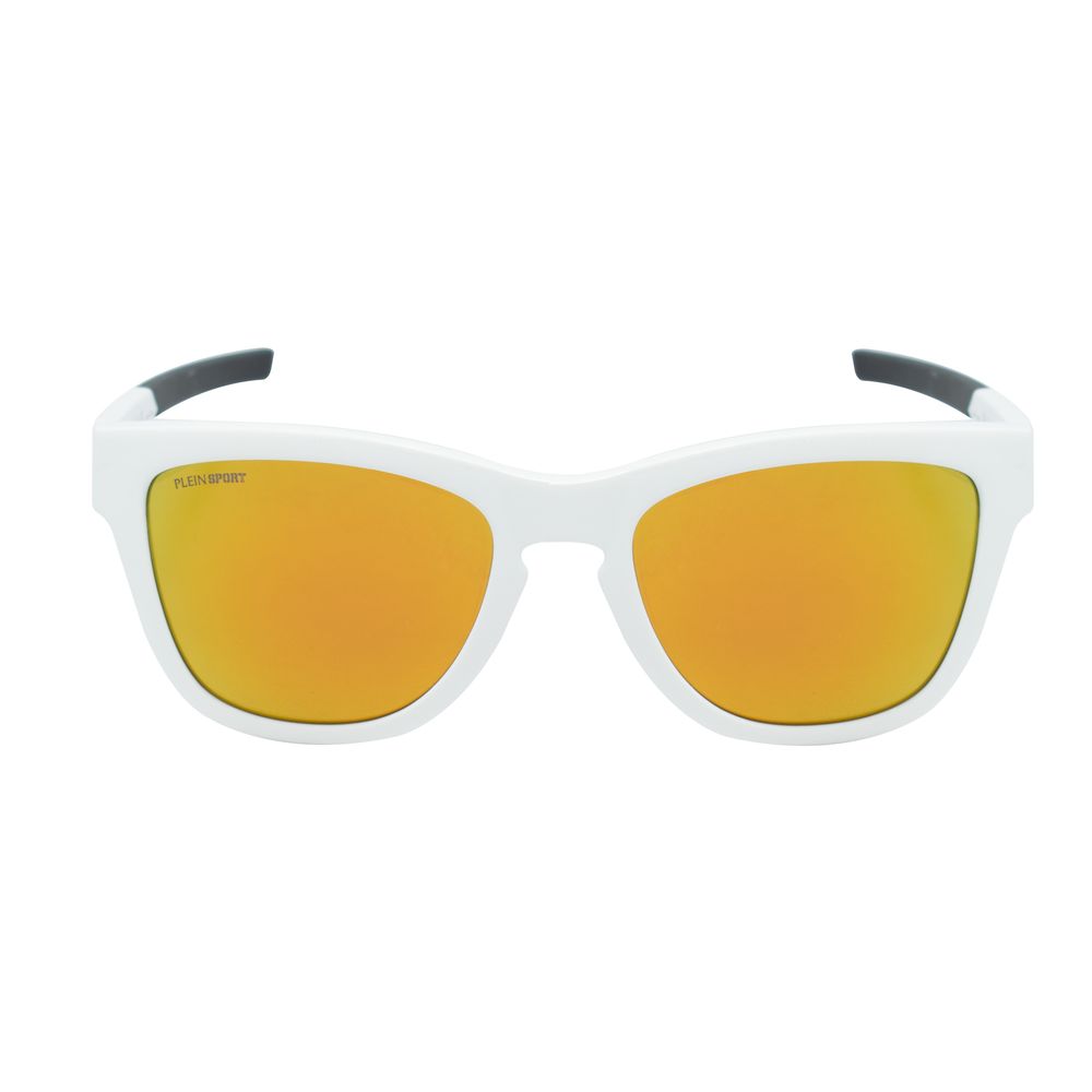White Synthetic Sunglasses with Polarized Lenses
