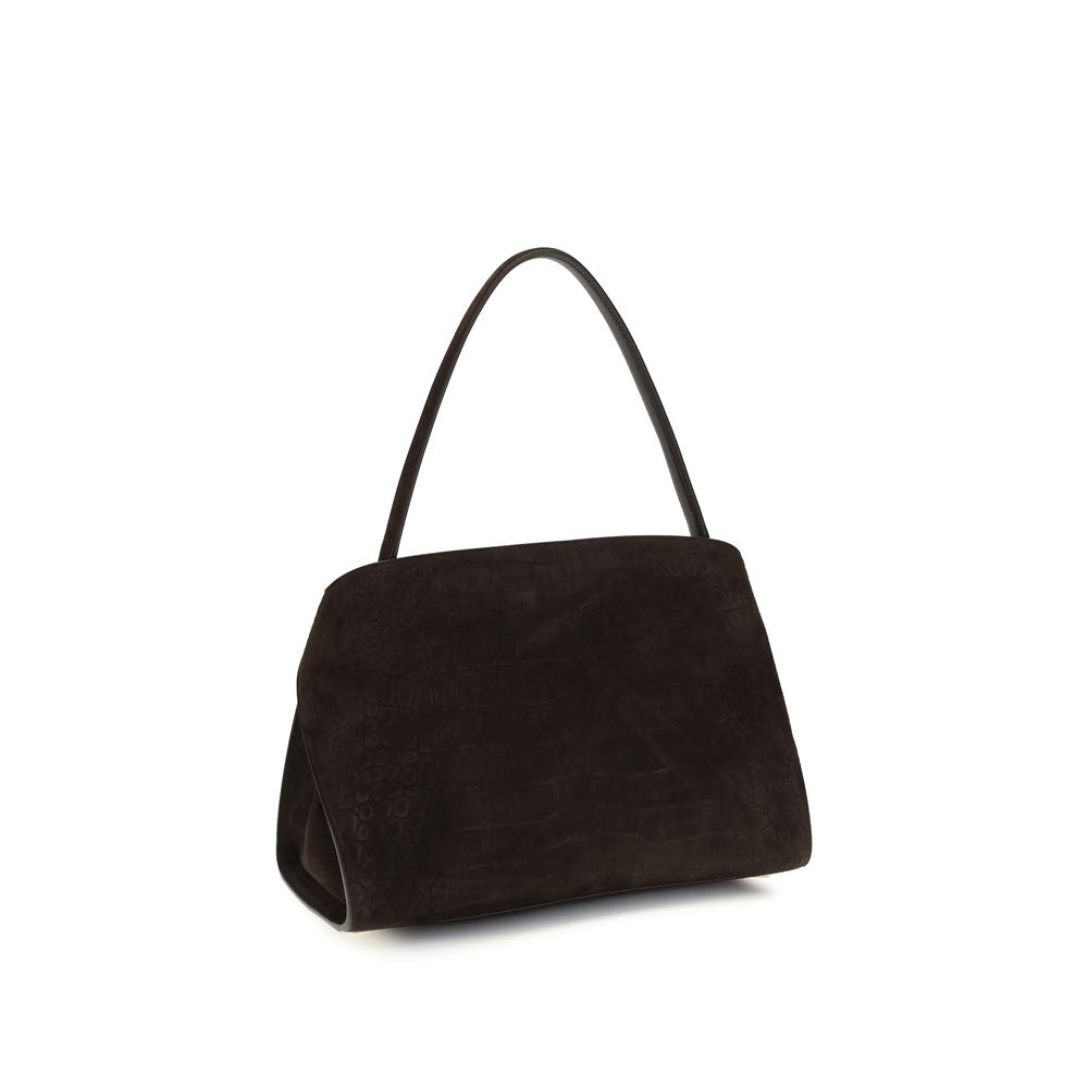 Ferragamo Brown Calf Leather Shoulder Bag