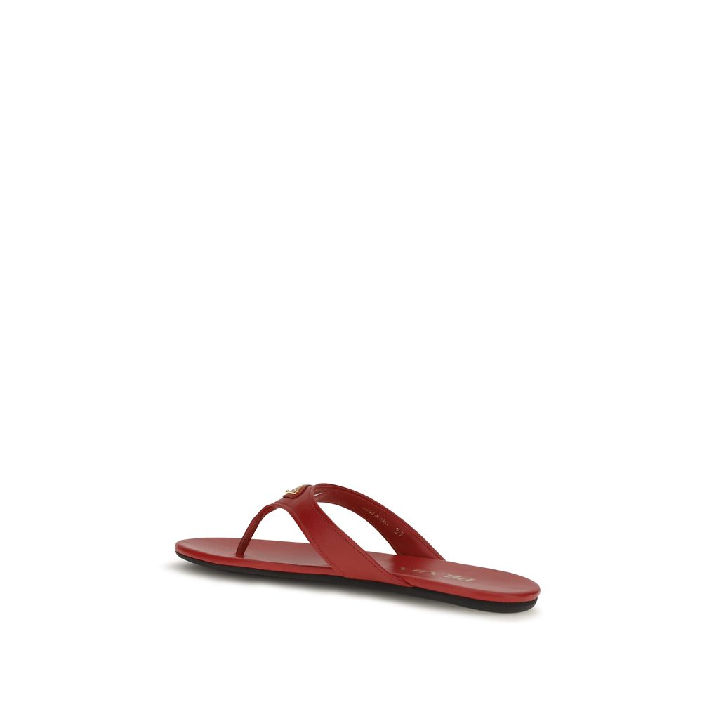 Multicolor Leather Patent Flat Sandals with Buckle