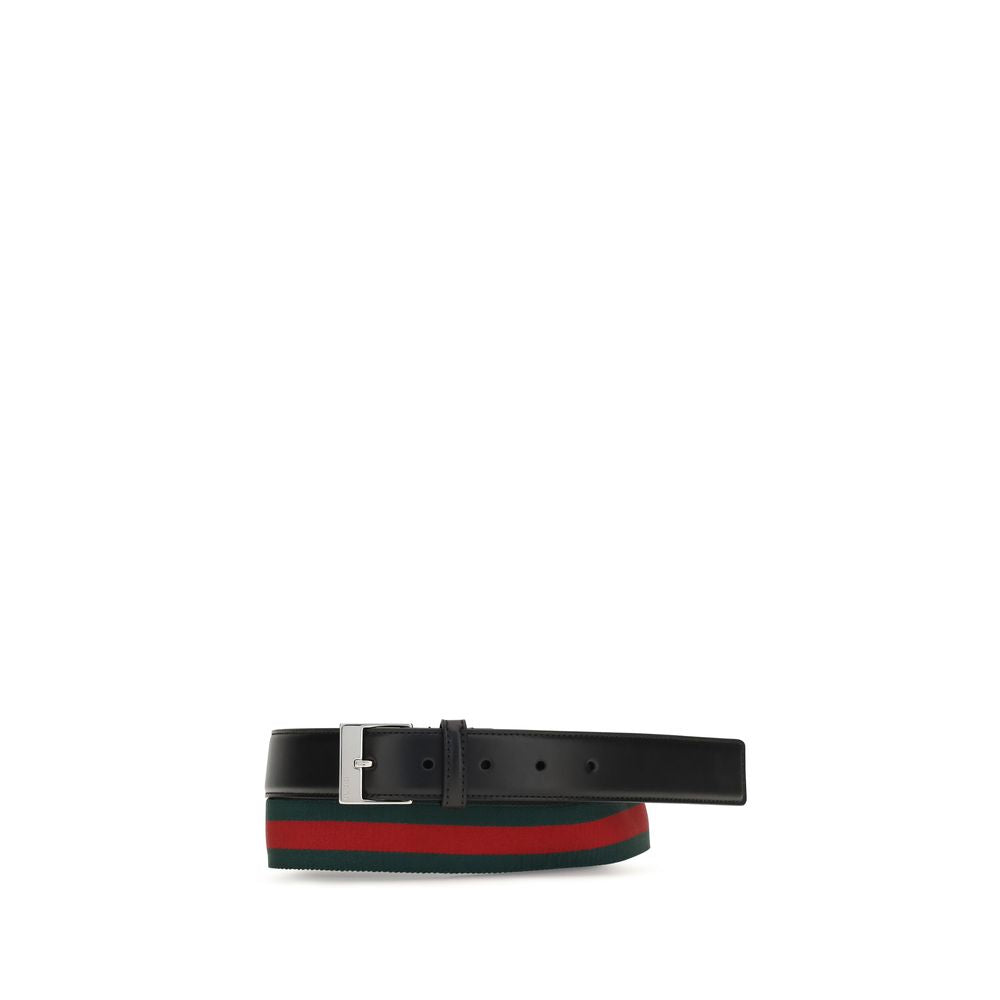 Gucci Black Calf Leather Regular Belt