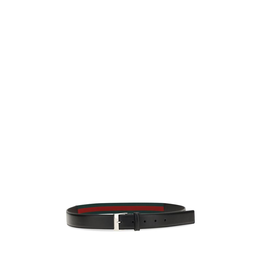 Gucci Black Calf Leather Regular Belt
