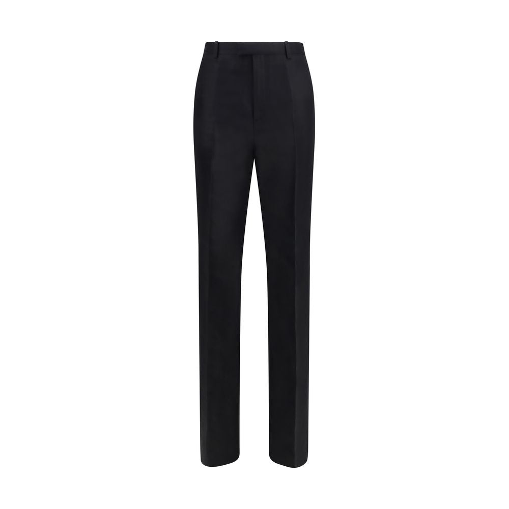 Schwarze Seidenhose mit figurbetontem Schnitt
