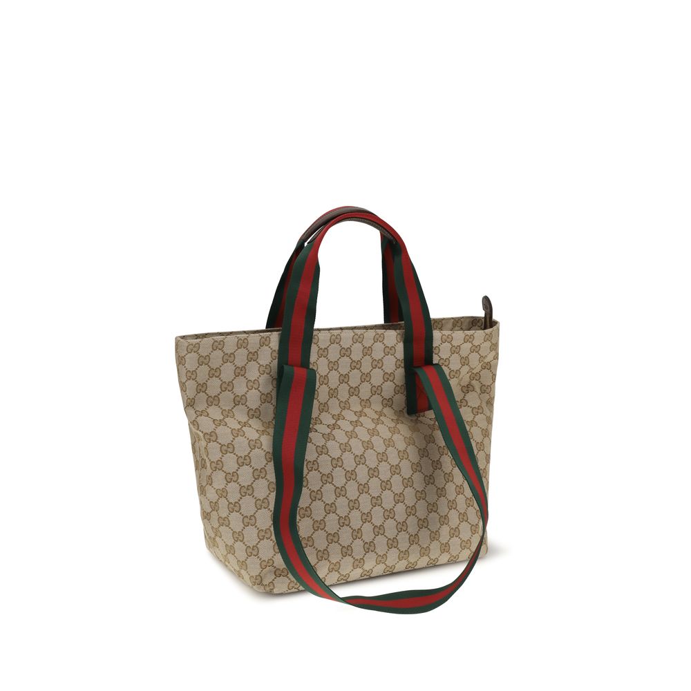 Beige Schultertasche aus Synthetikmaterial mit Lederbesatz