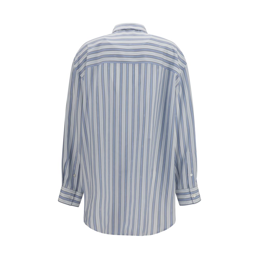 Blaues Seiden-Jacquardhemd von Gucci