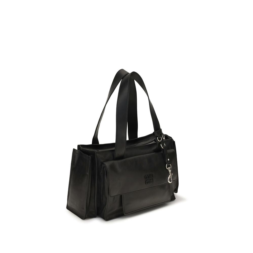 Miu Miu Brown Calf Leather Shoulder Bag