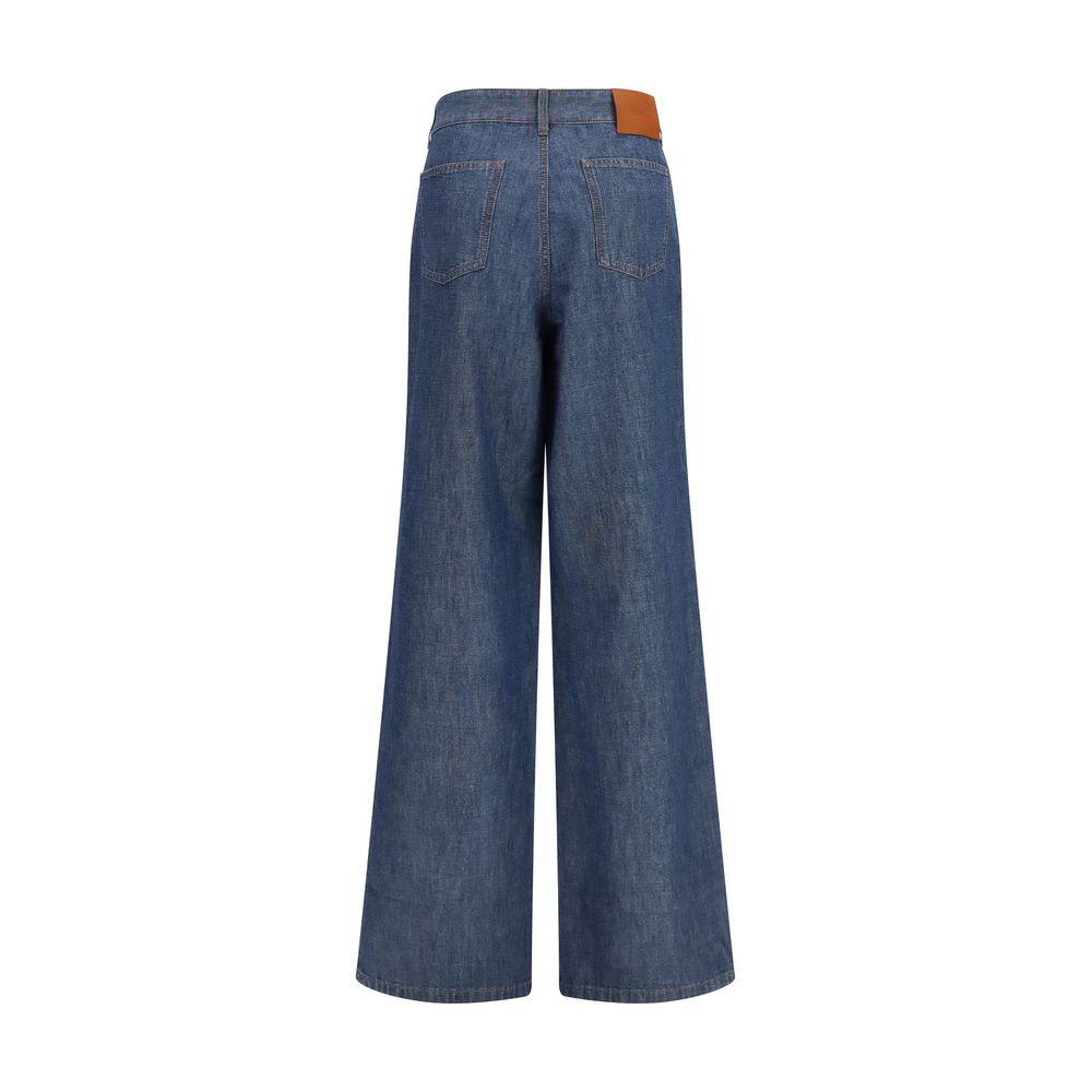 Blaue Baumwolljeans aus Denim