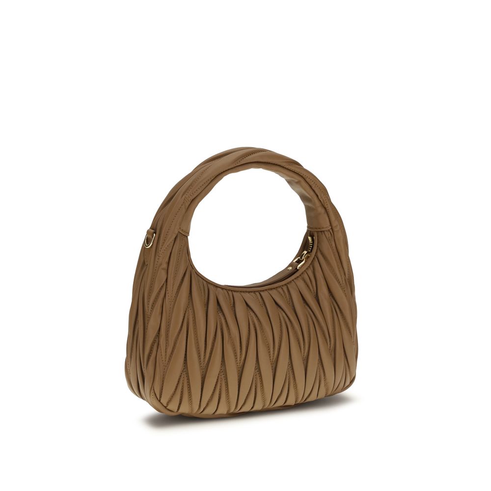 Miu Miu Beige Calf Leather Shoulder Bag