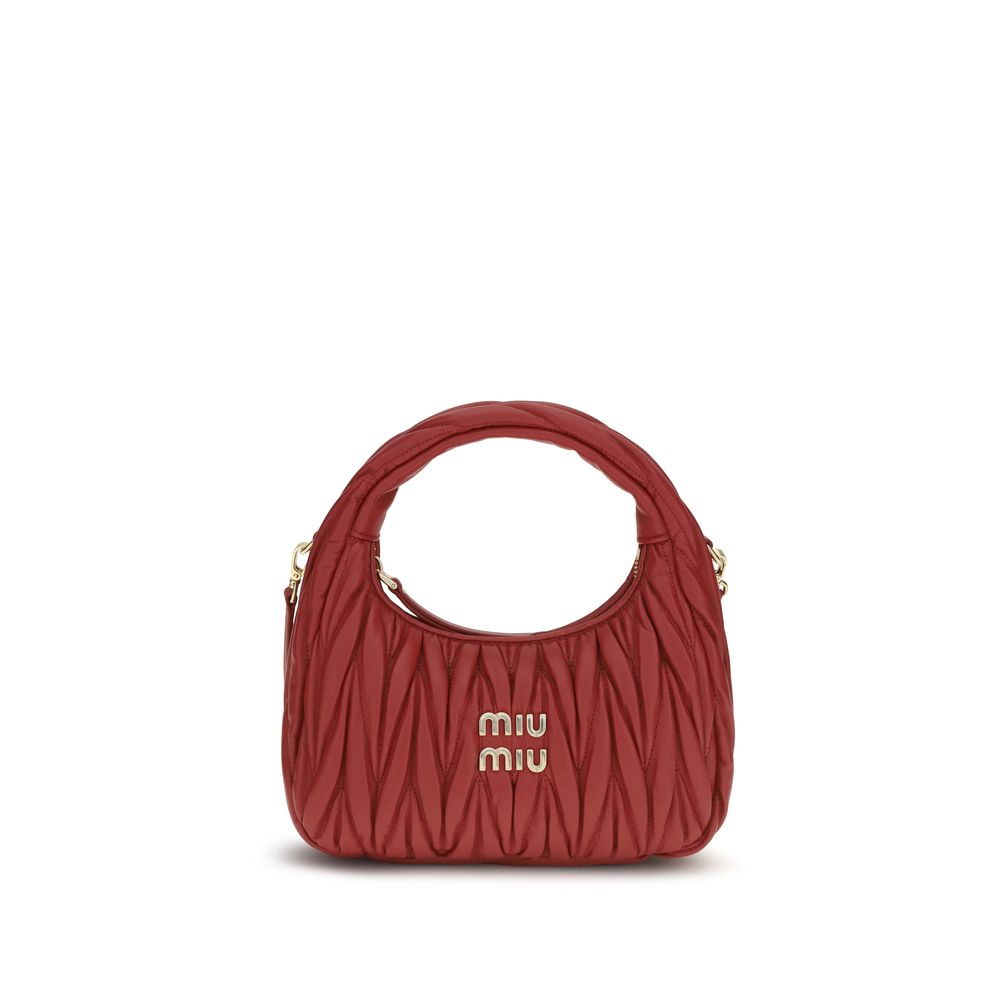 Miu Miu Red Calf Leather Shoulder Bag