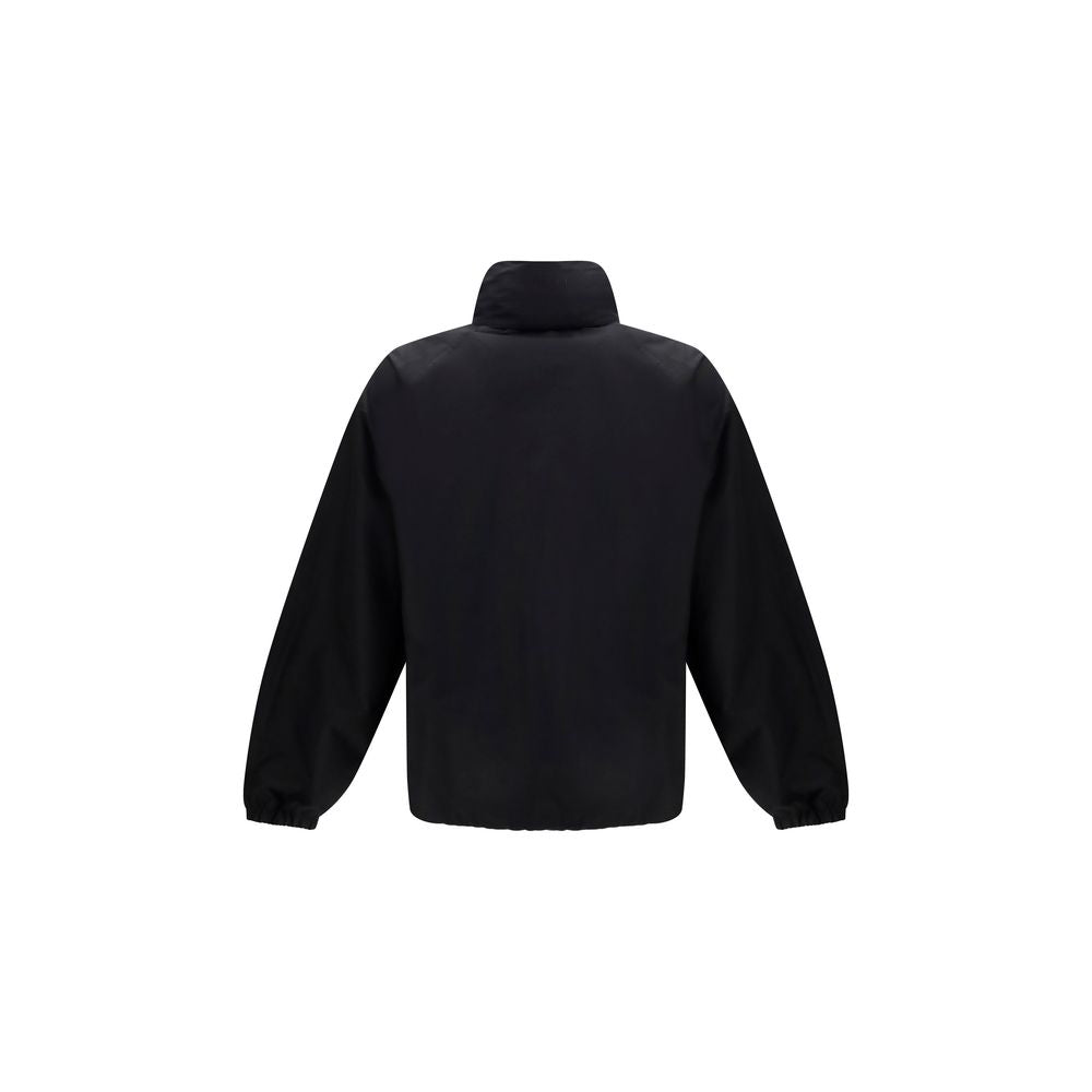 Schwarze Baumwoll-Jacke mit durchgehendem Reißverschluss von Gucci