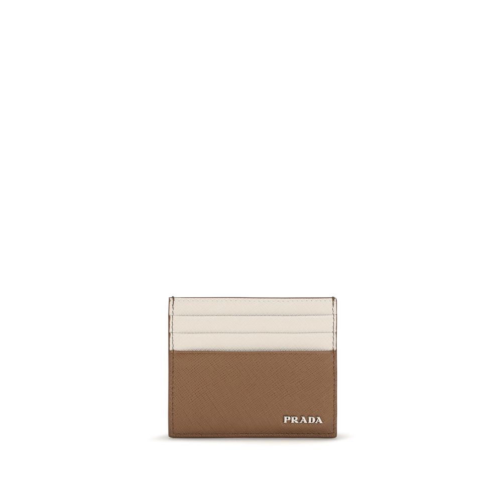 Beige Leather Wallet with Card Slots