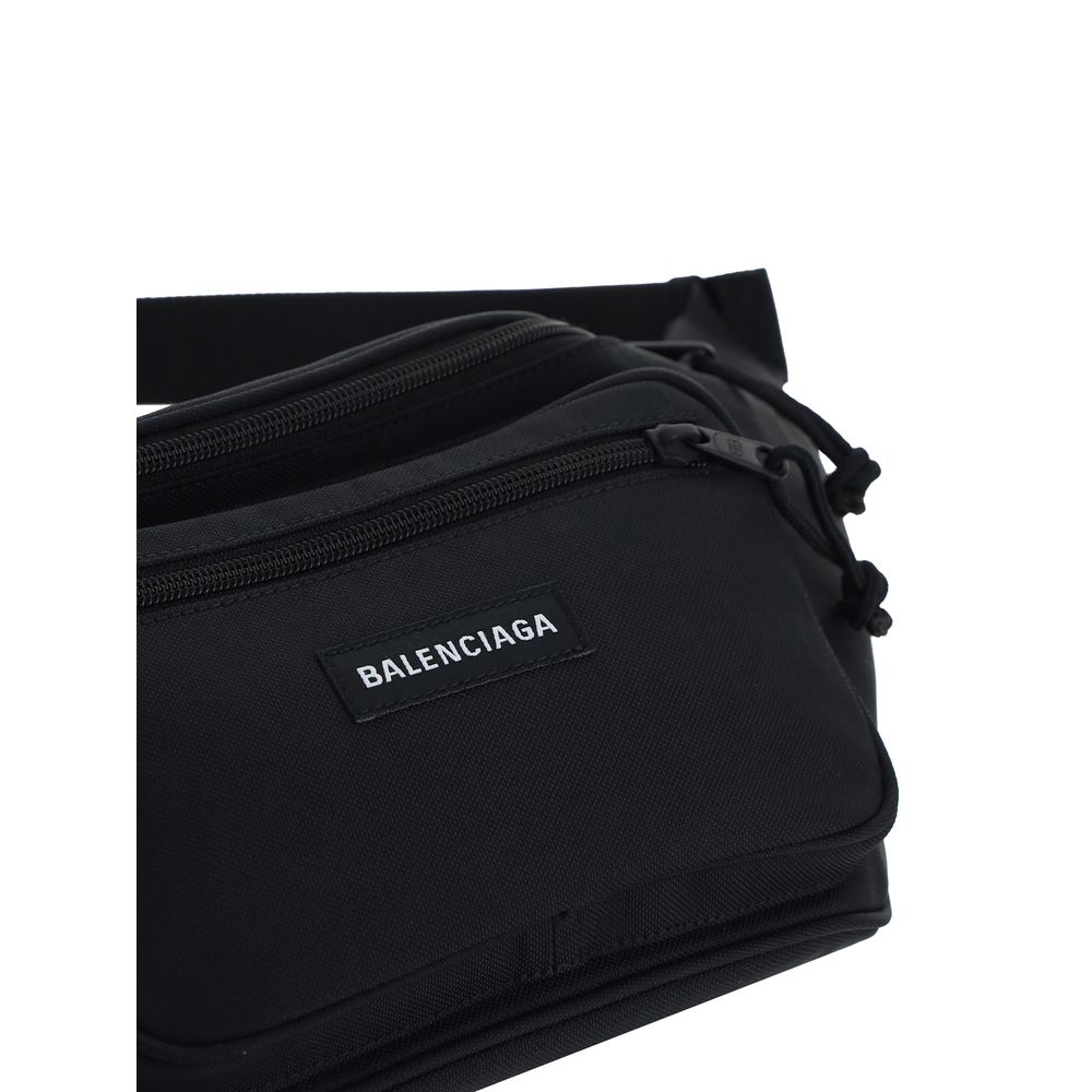 Black Synthetic Clutch Bag with Zipper Closure