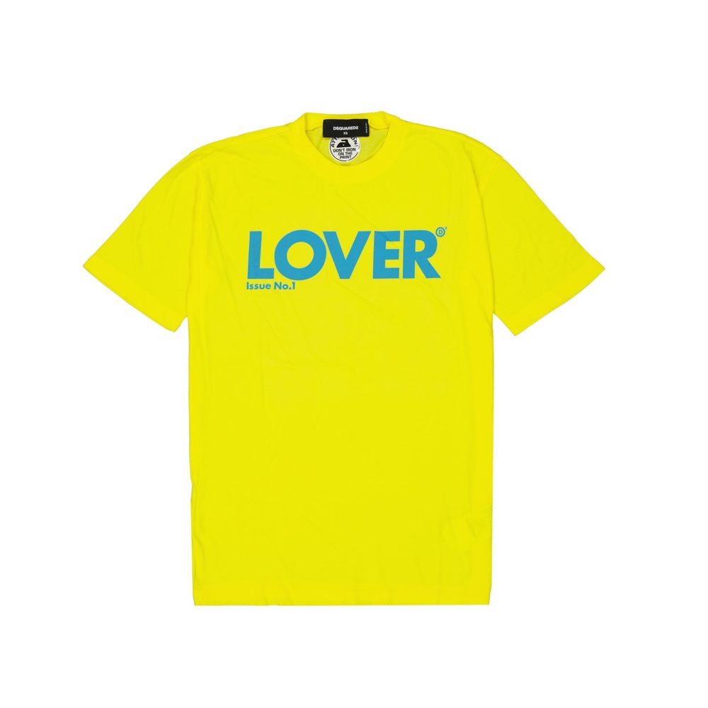 Bicolor Cotton T-Shirt with Back Logo Detail