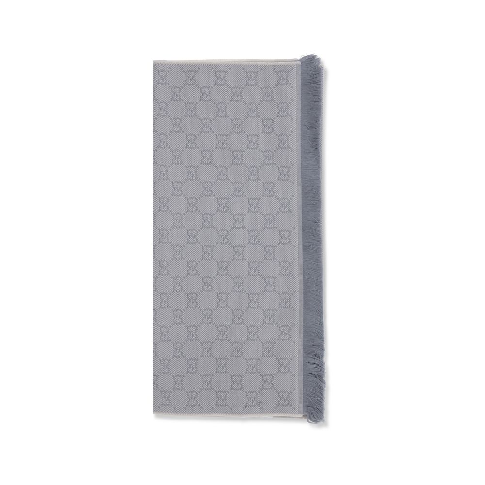 Gucci Gray Wool Scarf