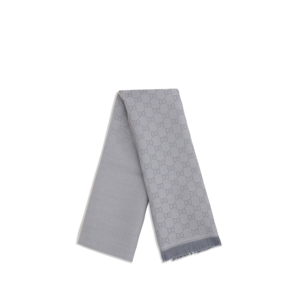 Gucci Gray Wool Scarf