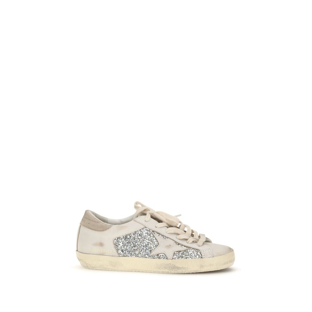 Golden Goose Beige Calf Leather Sneakers
