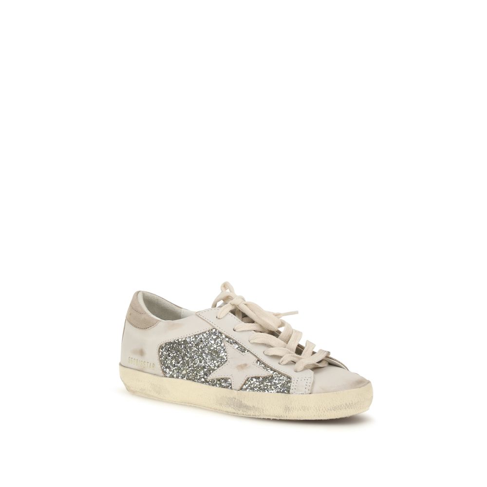 Golden Goose Beige Calf Leather Sneakers