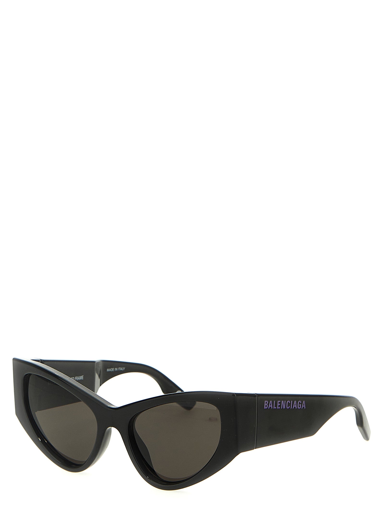Lunettes de soleil Balenciaga noires en polyamide