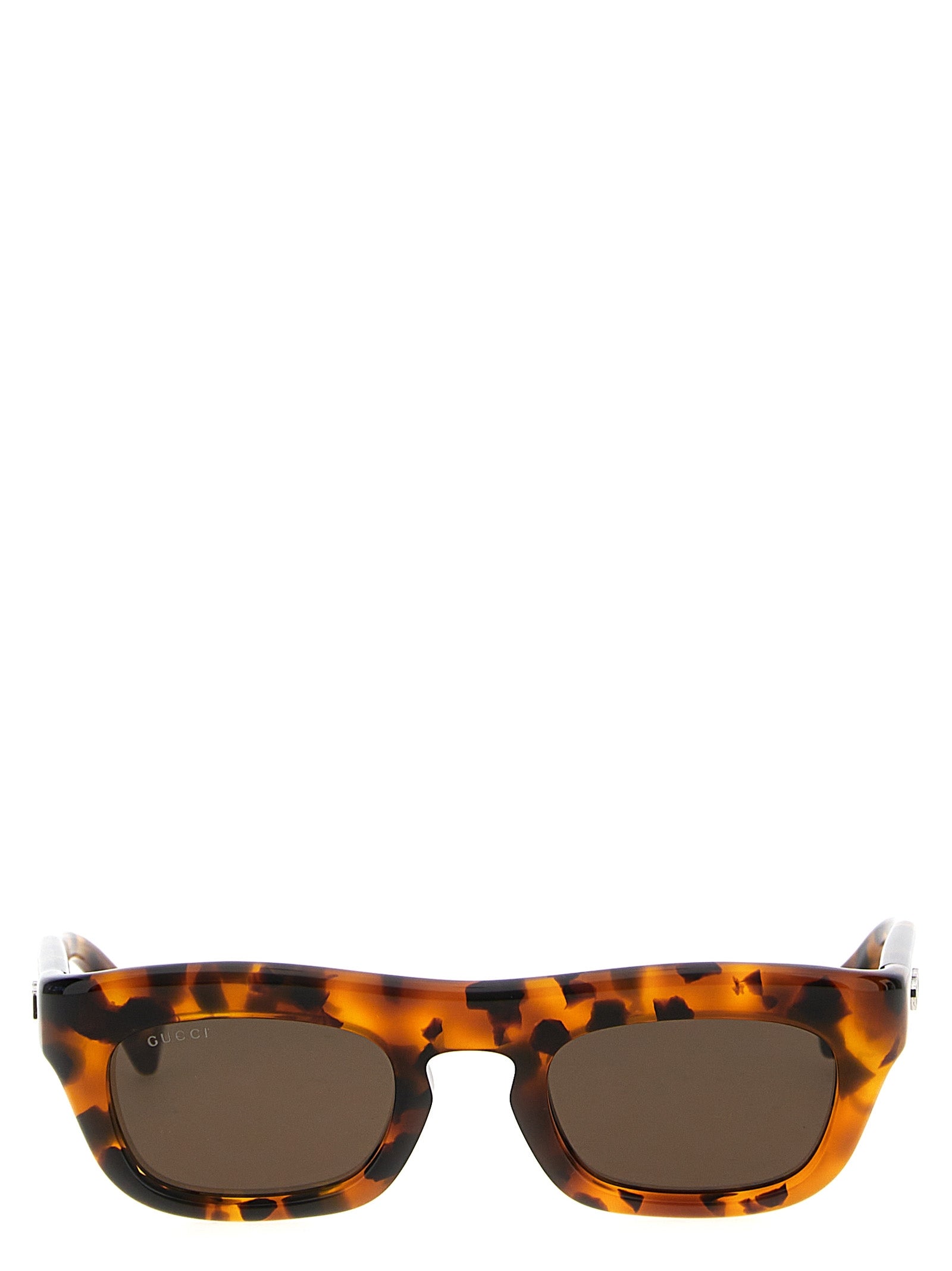 Lunettes de soleil Gucci marron en acétate