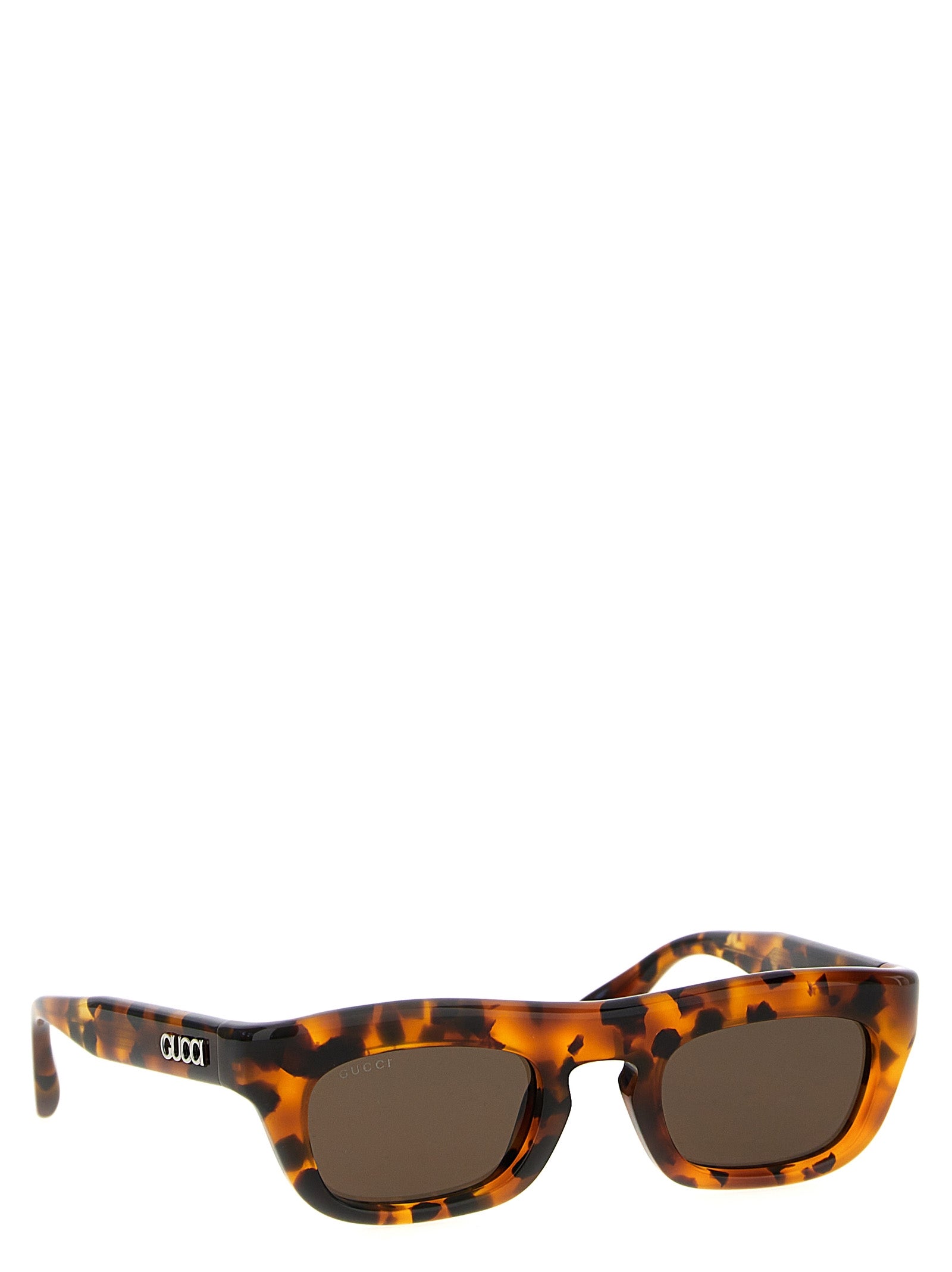 Lunettes de soleil Gucci marron en acétate
