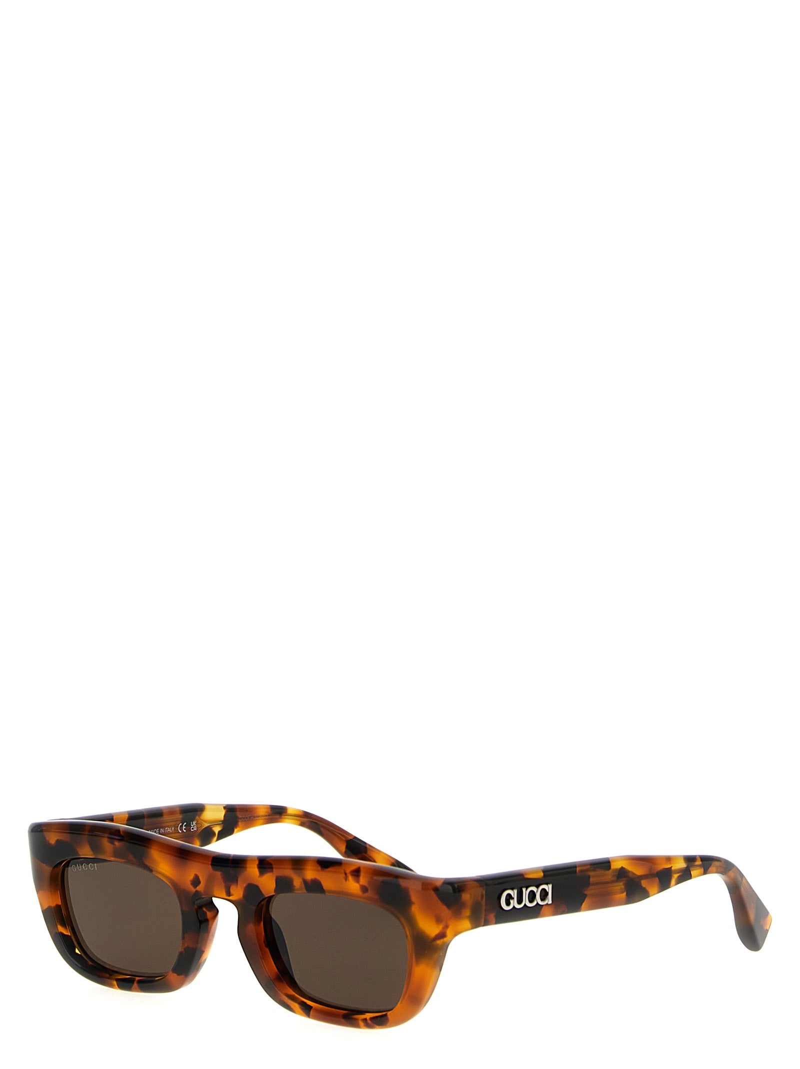 Lunettes de soleil Gucci marron en acétate
