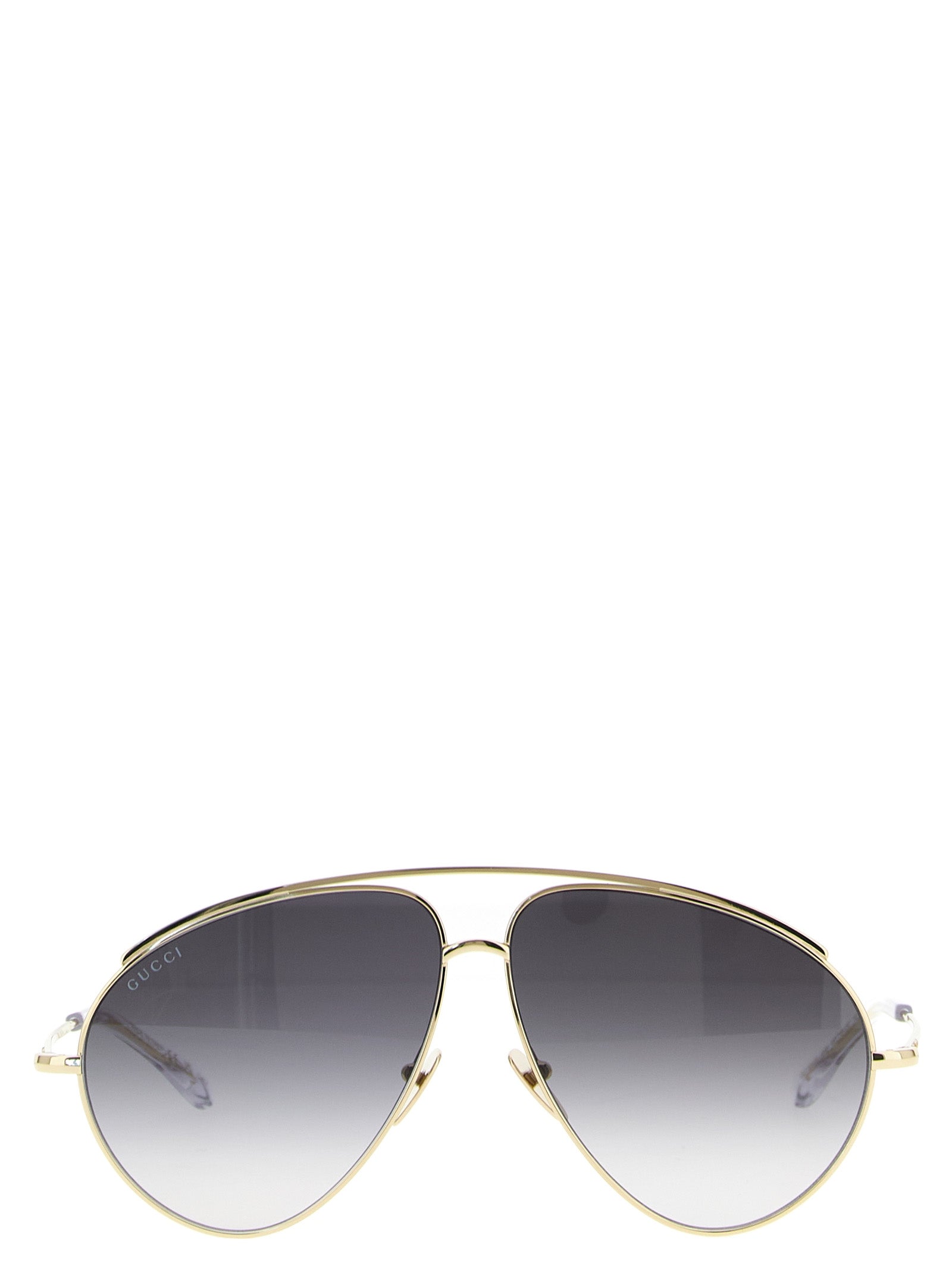Lunettes de soleil Gucci en métal doré