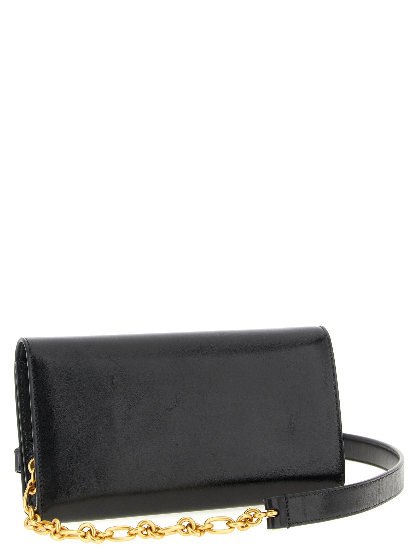 Porte-cartes Balmain en cuir de veau noir