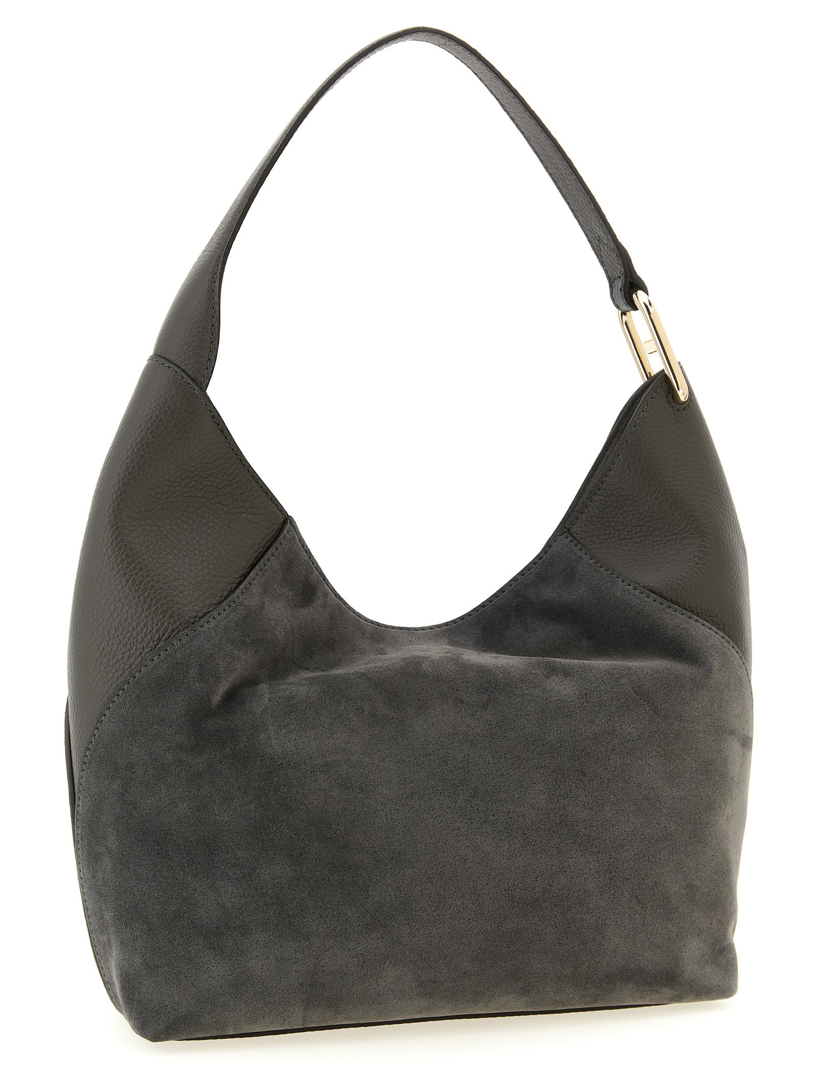 Furla Gray Lara Shoulder Bag Calf Leather