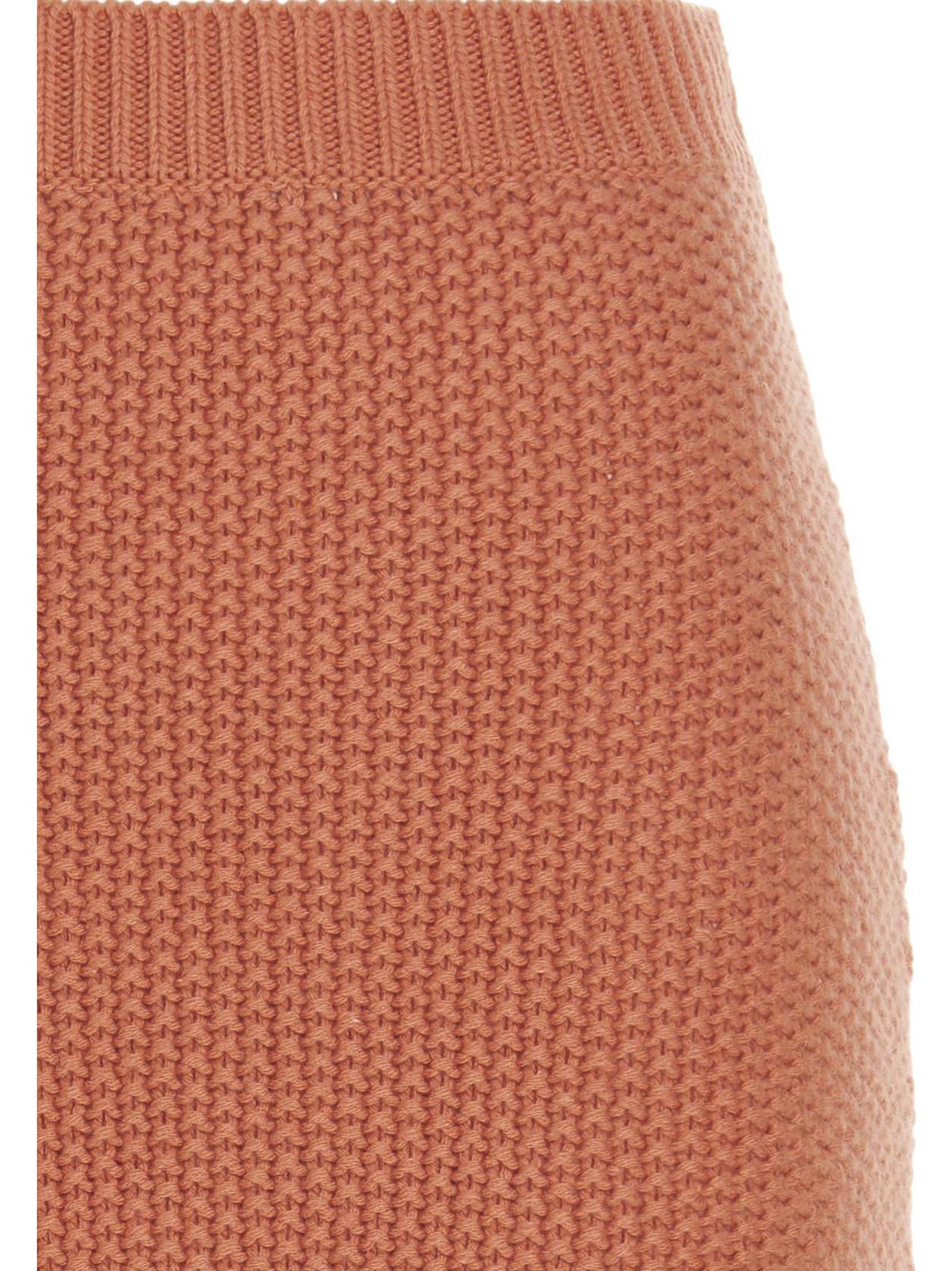 Orange Cashmere Mini Skirt