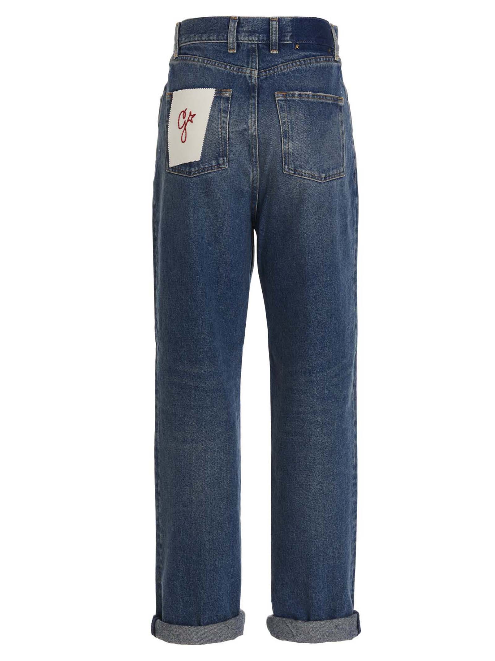 Jean droit Golden Goose en coton bleu